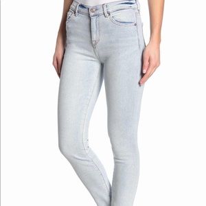 7 For All Mankind high waisted skinny ankle jeans